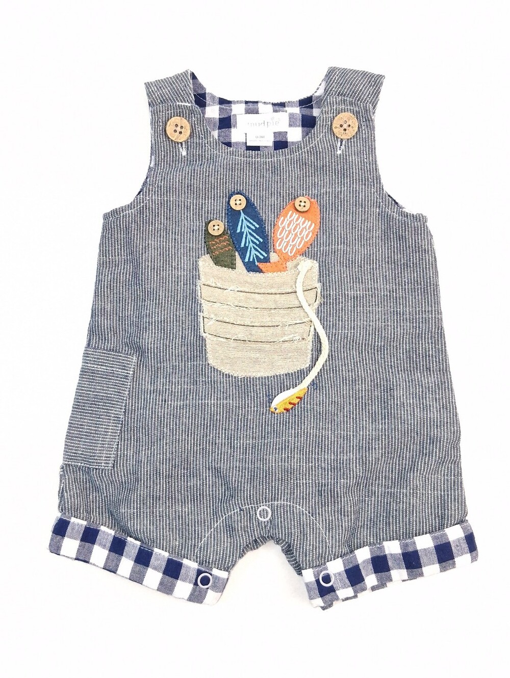 Mud Pie Fisherman Stripe Sleeveless Romper 0-3